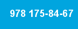 978 175-84-67 978 175-84-67